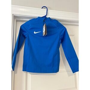NWT Nike Youth Soccer Storm Fit 1/4 Zip Top Pool Blue Size XS
